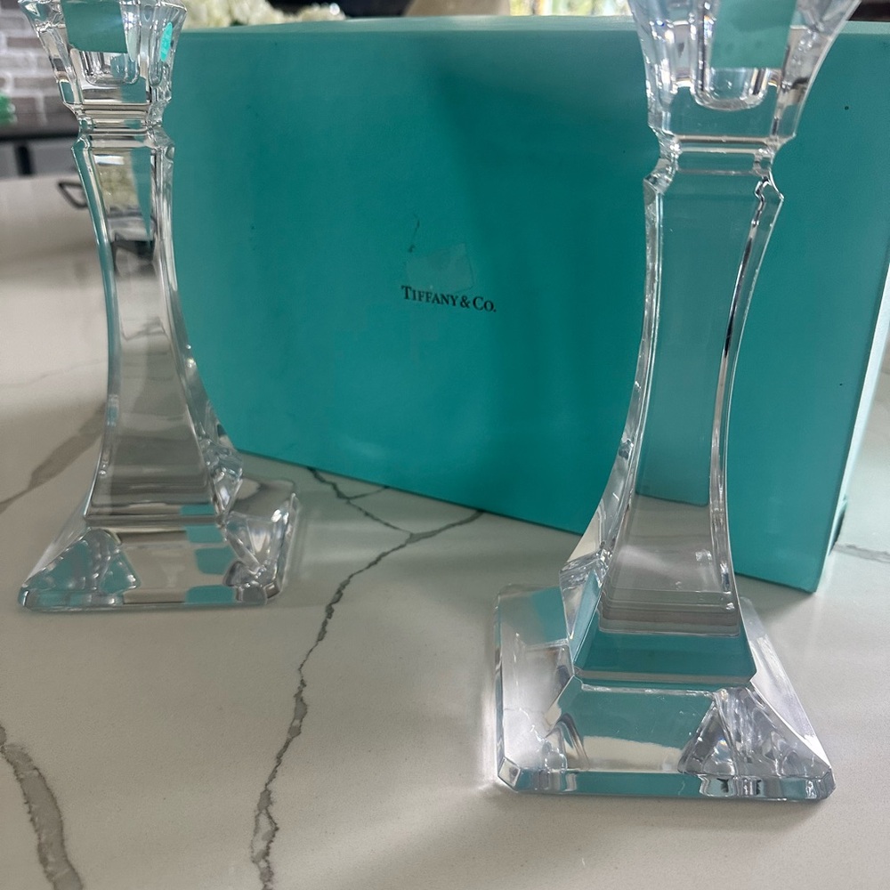 Tiffany & Co Square Candlestick Set (never used)